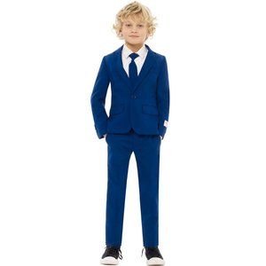 OppoSuits NWT Boys Navy Royale Suit - Jacket Pants Tie 8